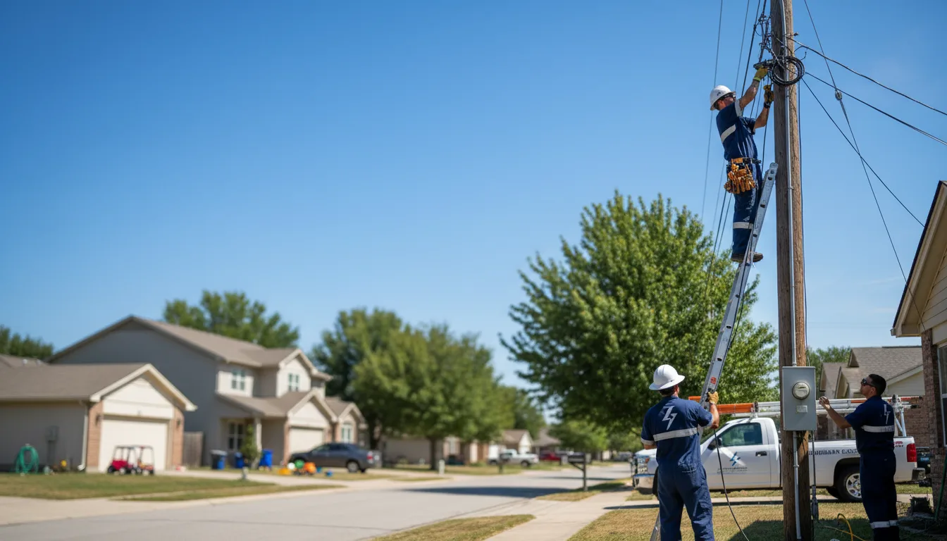 Residential electrician providing installation services in Dutchtown, MO